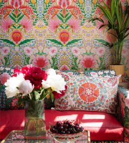 Susie Q Wallpaper by MINDTHEGAP Pink Red