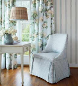 Sussex Hydrangea Fabric by Anna French Slate & Linen