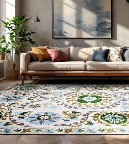 Louis De Poortere Suzani rug Slavia 118645 Slavia