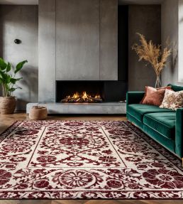 Louis De Poortere Suzani rug Zephyr 118655 Zephyr