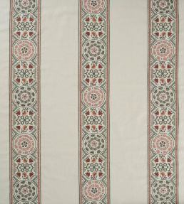 Suzani Stripe Fabric by James Hare Pink/Green