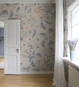 Suzanne Wallpaper by Sandberg Folklore Blue