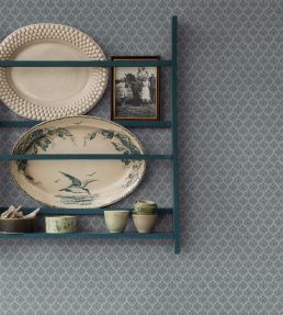 Svea Wallpaper by Borastapeter Blue
