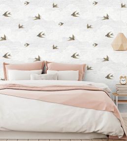 Sweeping Swallows Wallpaper by Woodchip & Magnolia Neutral