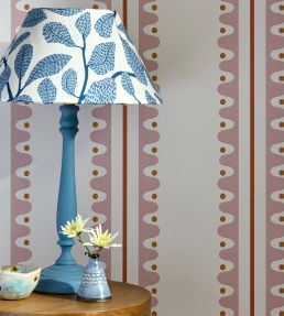 Sweet Bay Print Fabric by Scion Indigo