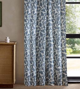 Sweet Bay Print Fabric by Scion Indigo