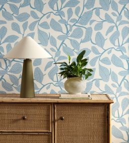 Sweet Bay Wallpaper by Scion Coast Blue