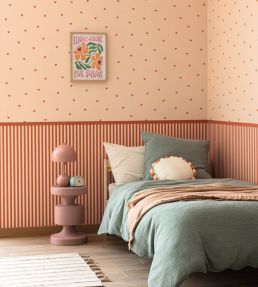 Marshmallow Wallpaper by Caselio Rouge rose