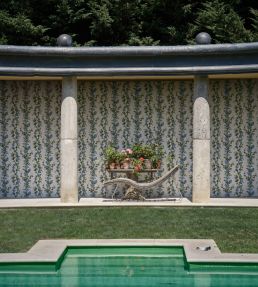 Sweet Pea Wallpaper by Farrow & Ball Blue