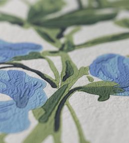Sweet Pea Wallpaper by Farrow & Ball Blue