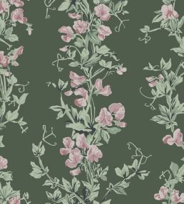 Sweet Pea Wallpaper by Farrow & Ball Green