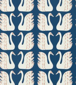 Swim Swam Swan Wallpaper by Scion Denim