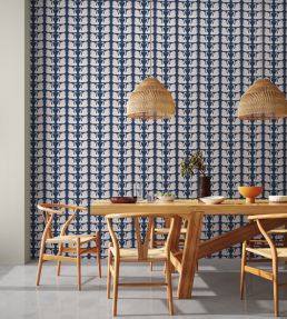 Swim Swam Swan Wallpaper by Scion Denim