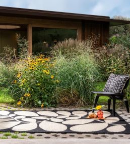 Orla Kiely Sycamore Outdoor rug Black 464205140200-US Black
