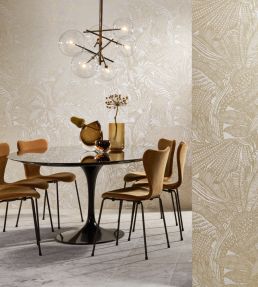 Symbiosis Wallpaper by Arte White Gold