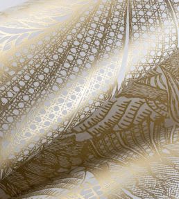 Symbiosis Wallpaper by Arte White Gold