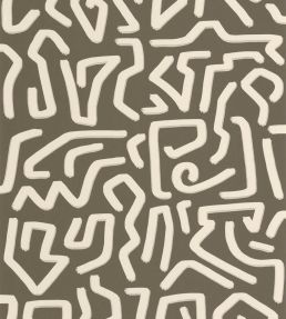 Symbol Wallpaper by Casadeco Kaki