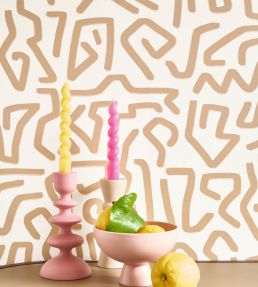 Symbol Wallpaper by Casadeco Naturel