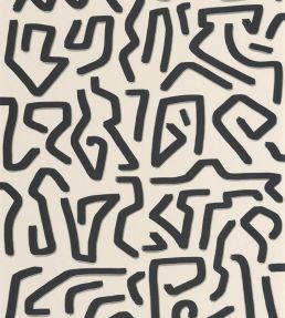 Symbol Wallpaper by Casadeco Lin/Noir