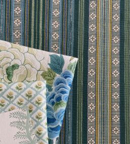 Symington Stripe Fabric by GP & J Baker Red