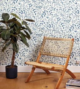 Sympathy Wallpaper by Caselio Bleu Indigo