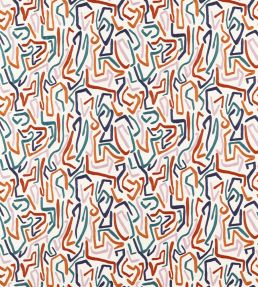 Synchronic Fabric by Harlequin Brazilian Rosewood / Onsen / Fire