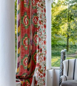 Szekely Folk Fabric by MINDTHEGAP Green Red