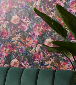 Tahiti Wallpaper by Clarke & Clarke Fuchsia