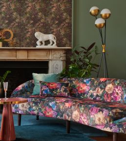 Tahiti Fabric by Clarke & Clarke Amethyst/Emerald