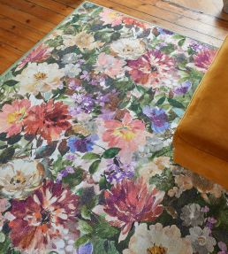 Clarke & Clarke Tahiti Runner rug Forest & Rouge CCTAHFRWA6123 Forest & Rouge