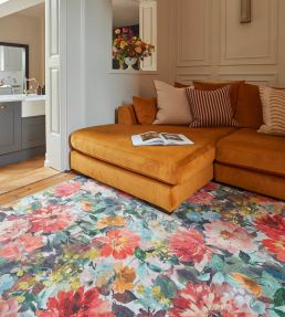 Clarke & Clarke Tahiti rug Teal & Rouge CCTAHTE&RWA7615 Teal & Rouge