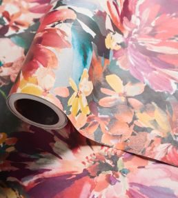 Tahiti Wallpaper by Clarke & Clarke Fuchsia