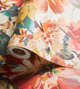 Tahiti Wallpaper by Clarke & Clarke Rouge