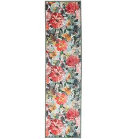 Clarke & Clarke Tahiti Runner rug Teal & Rouge CCTAHTE&RWA6123 Teal & Rouge