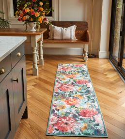 Clarke & Clarke Tahiti Runner rug Teal & Rouge CCTAHTE&RWA6123 Teal & Rouge