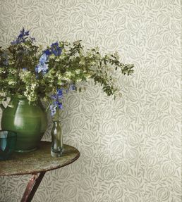 Taia Wallpaper by Romo Almond