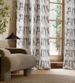 Takara Embroidery Fabric by Harlequin Steel/Chalk