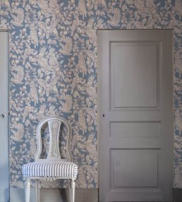 Talk About Cockatoos Wallpaper by Langelid Von Bromssen Faded Denim