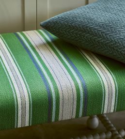 Tango Stripe Fabric by Jane Churchill Blue