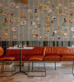 Tapeo Stripes Mural by Tres Tintas Blue