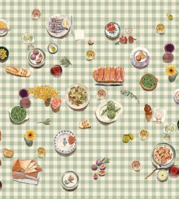 Tapeo Vichy Mural by Tres Tintas Green