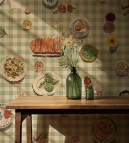 Tapeo Vichy Mural by Tres Tintas Green