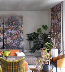 Tapestry Flower Fabric by Designers Guild Damson