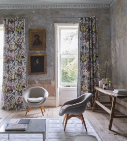 Tapestry Flower Fabric by Designers Guild Platinum