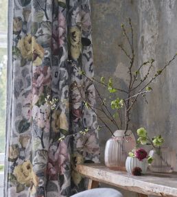 Tapestry Flower Fabric by Designers Guild Platinum