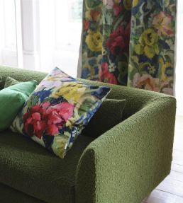 Tapestry Flower Fabric by Designers Guild Vintage Green