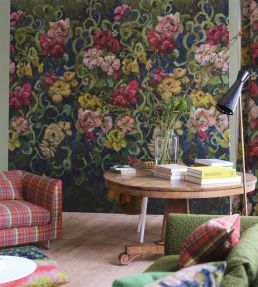 Tapestry Flower Mural by Designers Guild Vintage Green