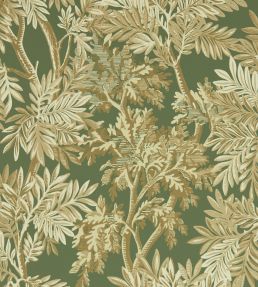 Tapestry Trees Wallpaper by Sanderson Woodland Green