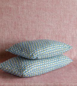 Tara Cushion 43 x 35cm by Fermoie Blue and Yellow