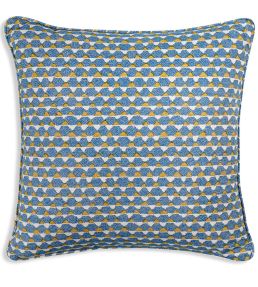 Tara Cushion 43 x 43cm by Fermoie Blue and Yellow